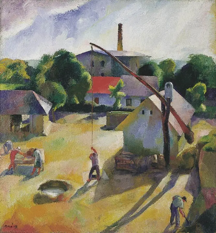 Village Scene, by Károly Patkó