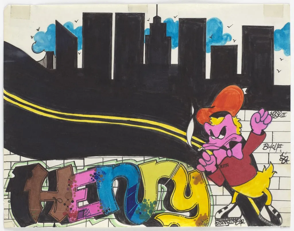 Untitled, by Kase2 Unidentified, ink, 1982