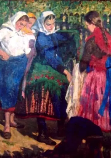 După târg (La încercat de basmale), by Katalin Kaliova