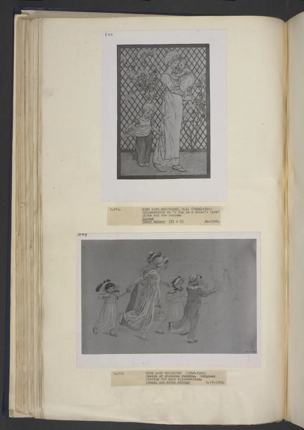 Untitled, by Kate Greenaway, watercolor, 1850