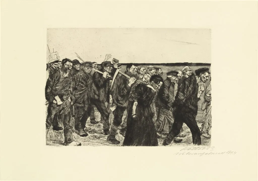 Untitled, by Käthe Kollwitz, ink, 1895