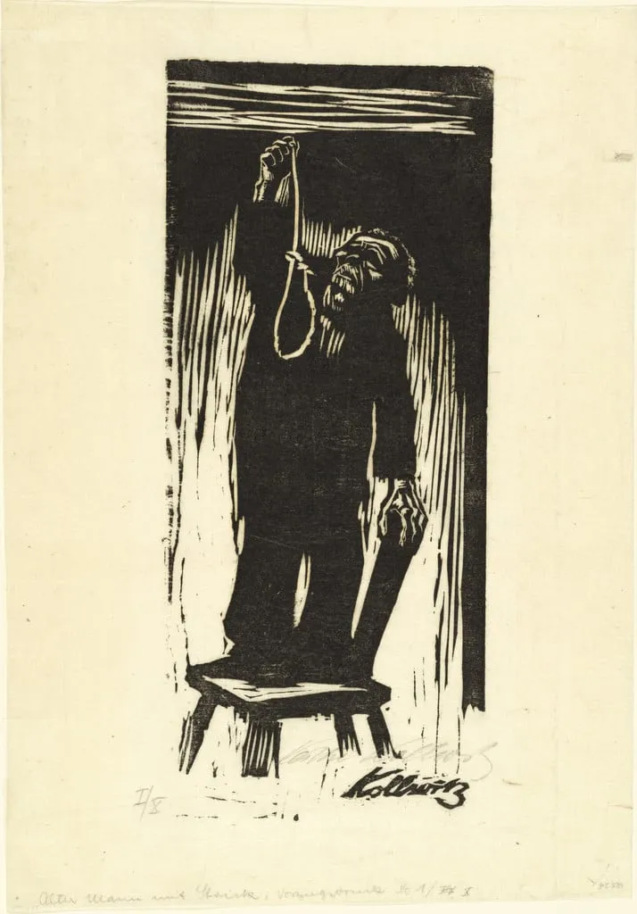 Untitled, by Käthe Kollwitz, ink, 1924