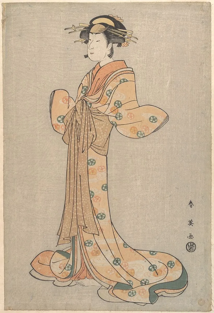 二代目中村二代目中村野塩のお軽|The Actor Nakamura Noshio II as the Courtesan Okaru, by Katsukawa Shun'ei 勝川春英, ink, 1795