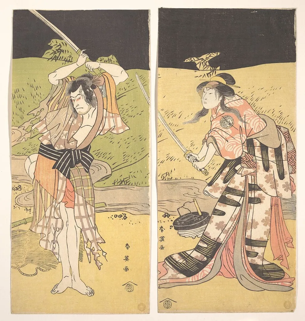 Untitled, by Katsukawa Shun'ei 勝川春英, ink, 1793