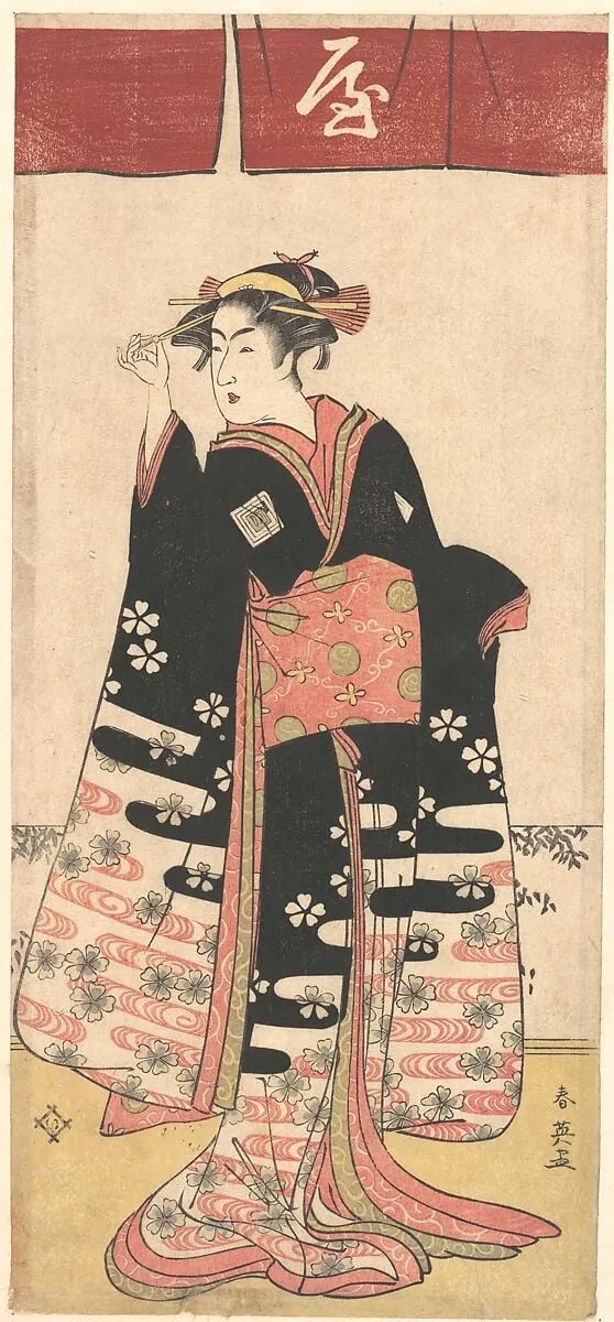 Untitled, by Katsukawa Shun'ei 勝川春英, ink, 1789