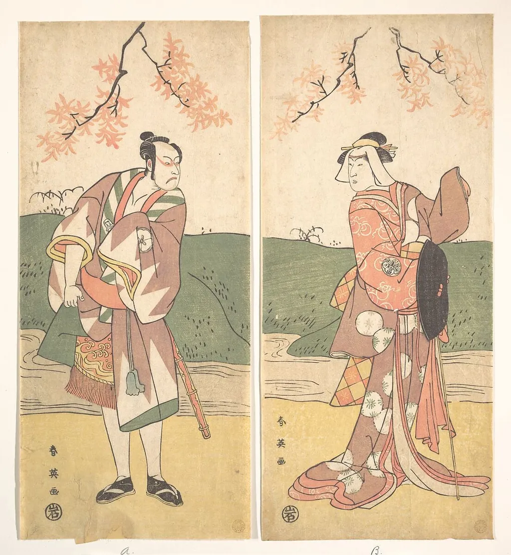 Untitled, by Katsukawa Shun'ei 勝川春英, ink, 1792