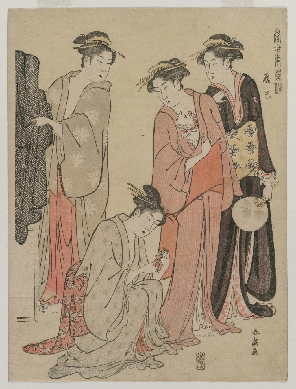 Women of the Tatsumi District (from the series Eastern Customs of the Present Day), by Katsukawa Shunchō, 1784