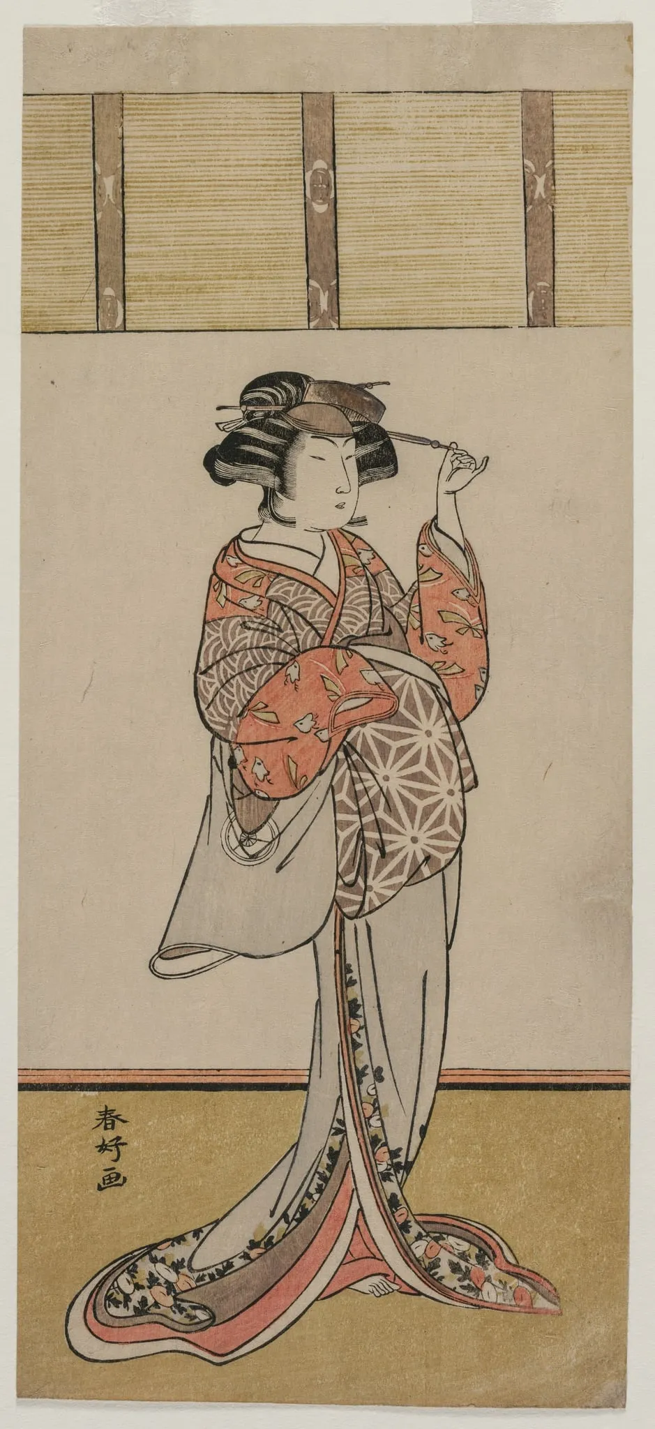 Iwai Hanshiro IV as Oiso no Tora, by Katsukawa Shunkō, 1774