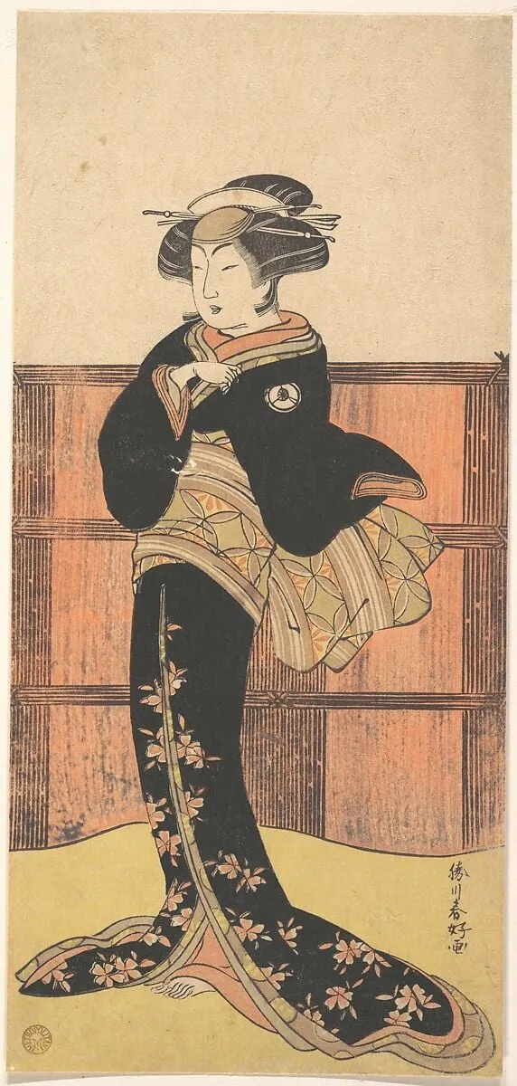 勝川春好画 四代目岩井半四郎|Kabuki Actor Iwai Hanshirō IV, by Katsukawa Shunkō, ink, 1778