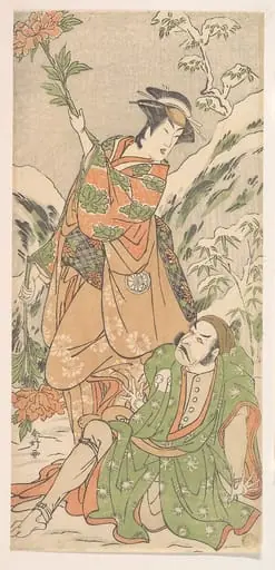 二代目嵐龍藏・三代目瀬川菊之丞|Kabuki Actors Arashi Ryūzō II and Segawa Kikunojō III, by Katsukawa Shunkō
