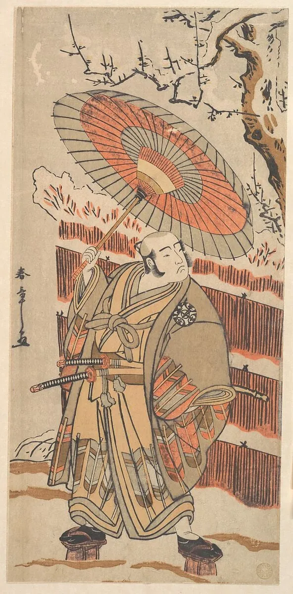 勝川春章画 二代目中村傳九郎|Kabuki Actor Nakamura Denkurō II, by Katsukawa Shunshō, ink, 1774