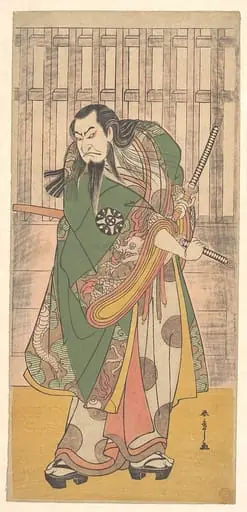 初代中村中蔵の髭の伊久|The Actor Nakamura Nakazō I as the Elderly Samurai Hige no Ikyū, by Katsukawa Shunshō