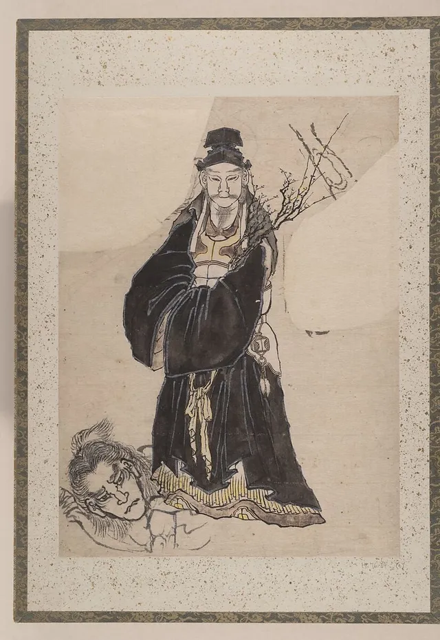 葛飾北斎筆 鶏と木材鶏図|Album of Sketches by Katsushika Hokusai and His Disciples