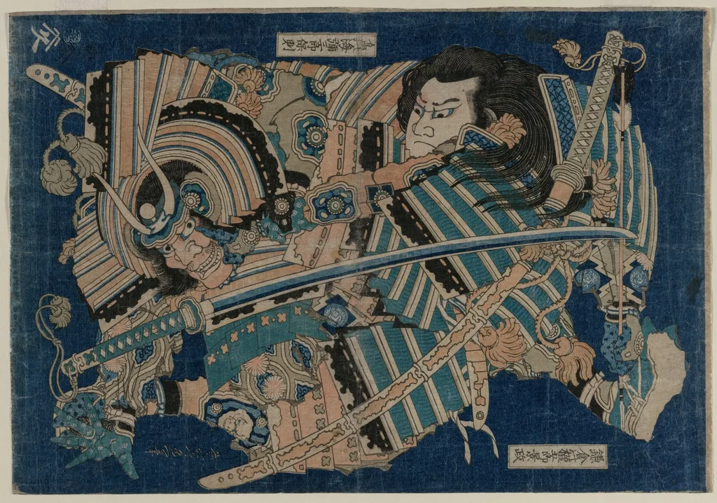 Kamakura no Gengoro Seizing Torinoumi Tasaburo, by Katsushika Hokusai, 1834