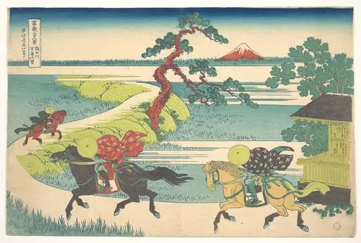 冨嶽三十六景 隅田川関屋の里|Sekiya Village on the Sumida River (Sumidagawa Sekiya no sato), from the series Thirty-six Views of Mount Fuji (Fugaku sanjūrokkei), by Katsushika Hokusai