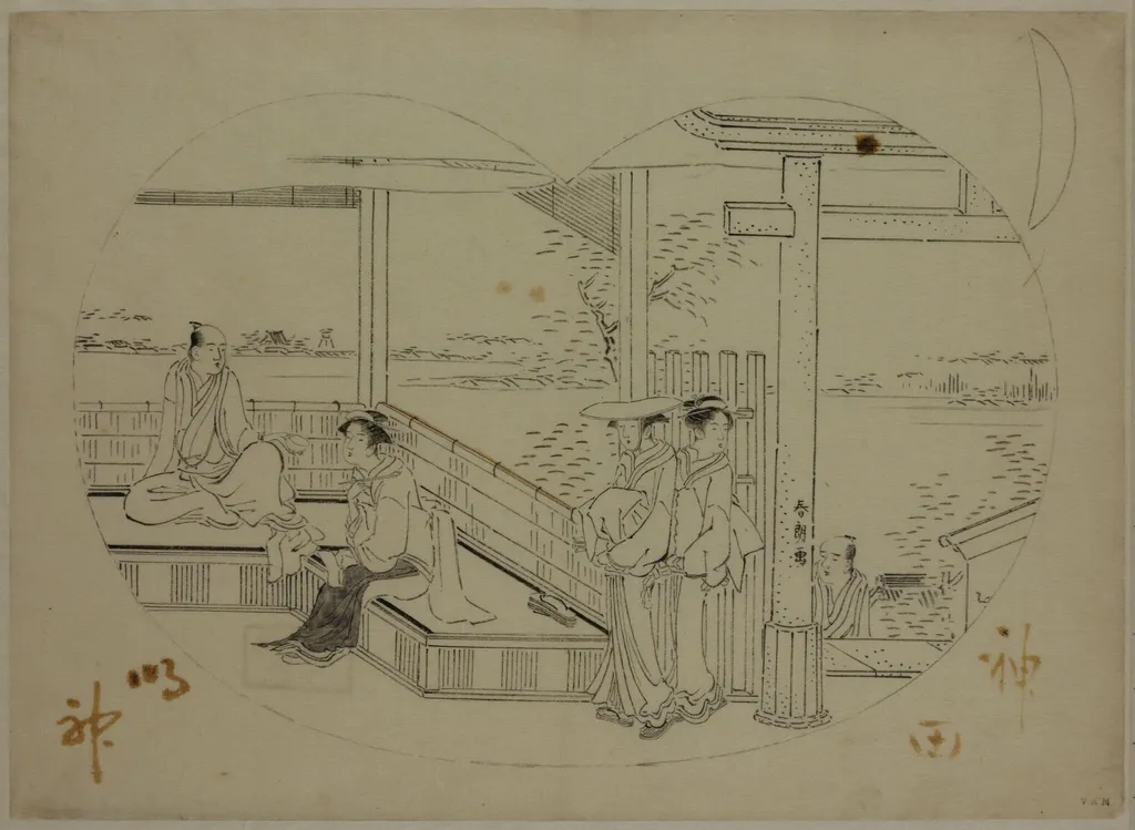 The Kanda Myojin Shrine, by Katsushika Hokusai, 1786