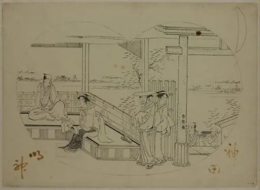 The Kanda Myojin Shrine, by Katsushika Hokusai
