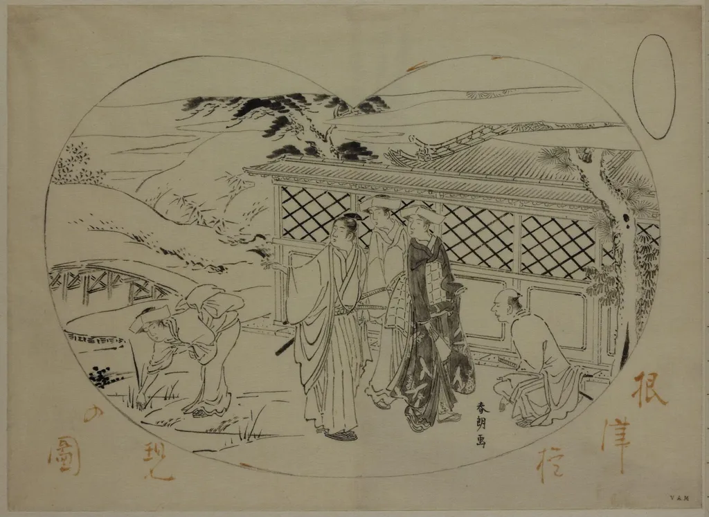 The Nezu Gongen Shrine, by Katsushika Hokusai, 1786