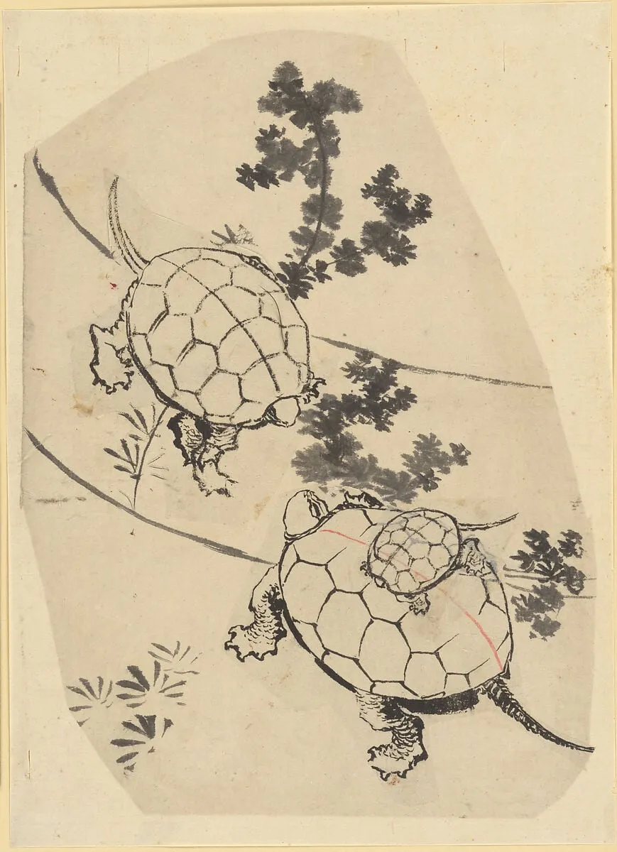 Untitled, by Katsushika Hokusai, ink, 1804