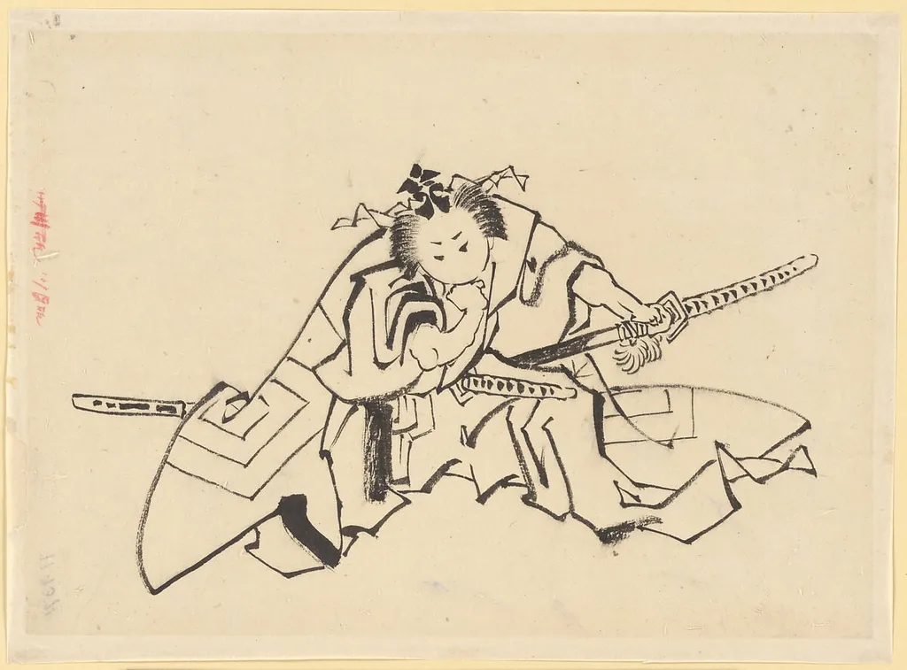 Untitled, by Katsushika Hokusai, ink, 1799