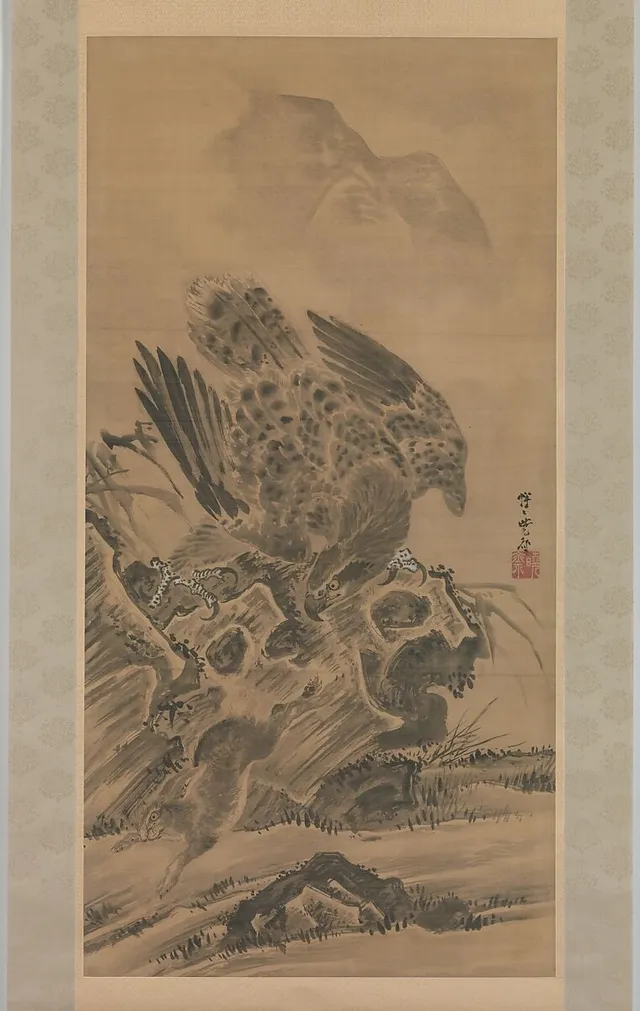 兎を追う鷲図|Eagle Pursuing Rabbit