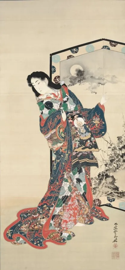 Hell Courtesan, by Kawanabe Kyōsai 河鍋暁斎, unspecified, 1880