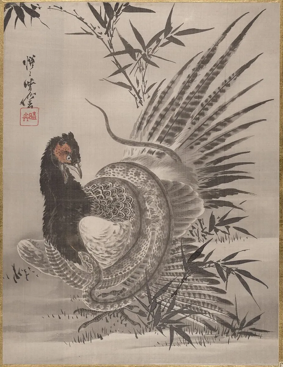 Untitled, by Kawanabe Kyōsai 河鍋暁斎, ink, 1887