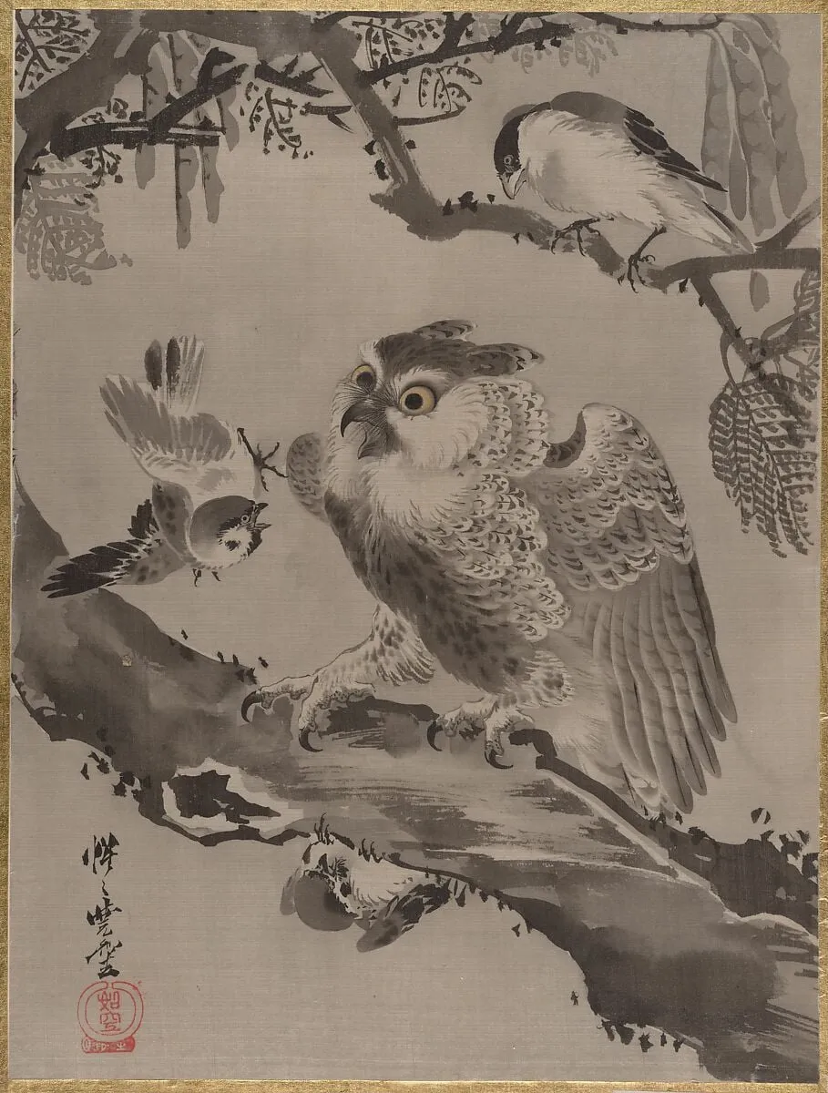 Untitled, by Kawanabe Kyōsai 河鍋暁斎, ink, 1887
