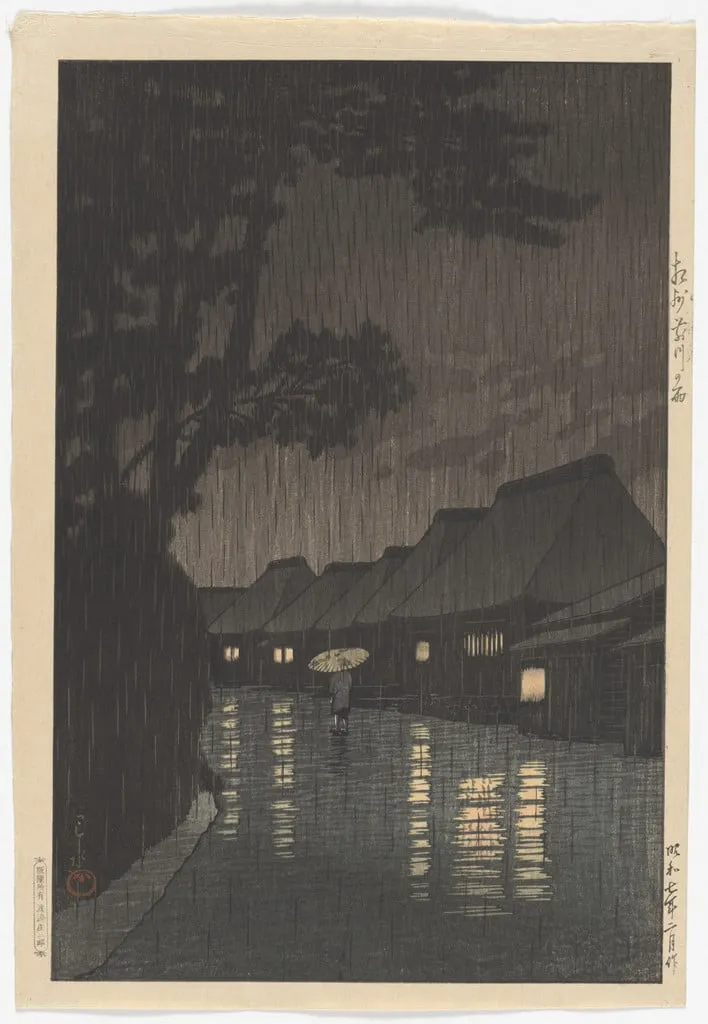 Untitled, by Kawase Hasui, ink, 1932