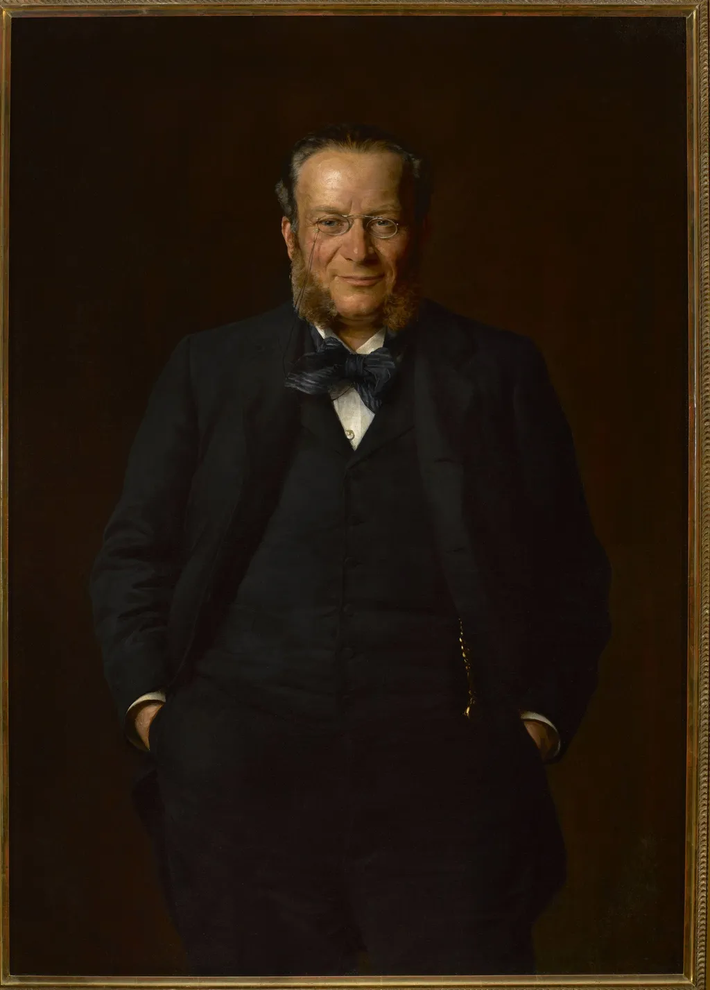 Portrait of Hipolit Wawelberg, by Kazimierz Pochwalski, oil, 1897