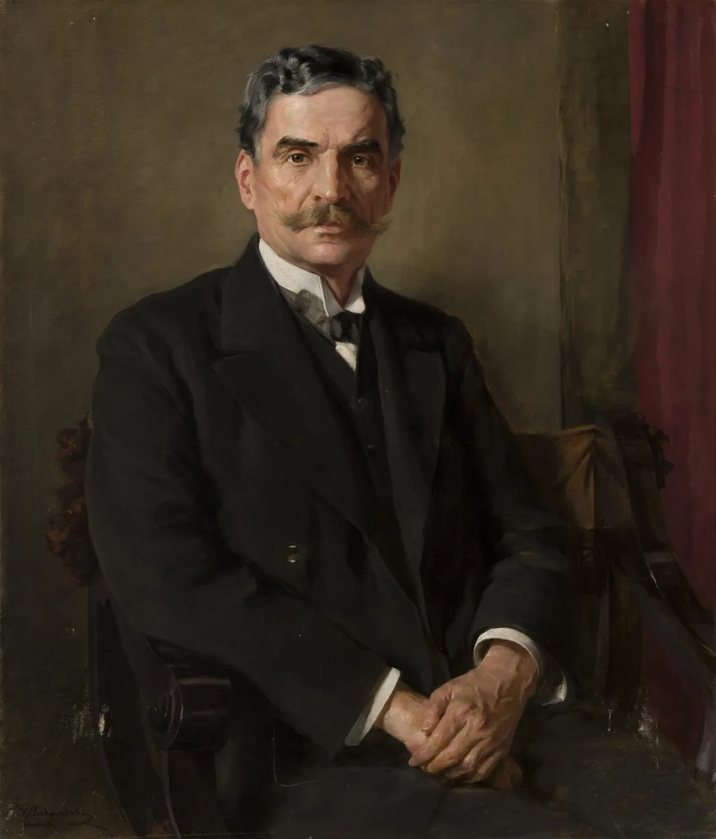 Portrait of Józef Pakies, by Kazimierz Pochwalski, oil, 1914