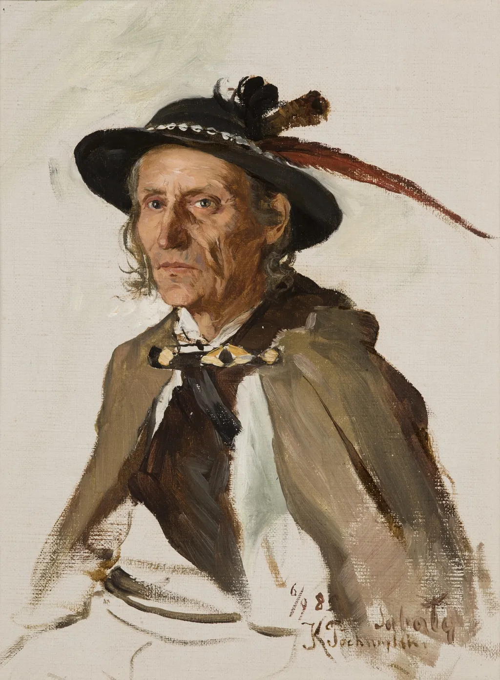 Portrait of Sabała, by Kazimierz Pochwalski, oil, 1893