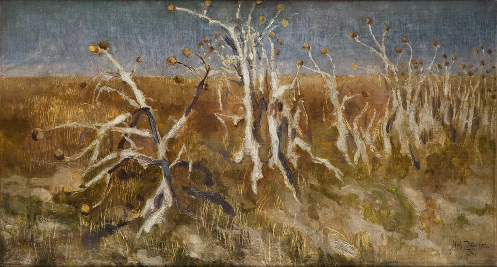 Musk Thistles, by Kazimierz Sichulski, oil, 1904