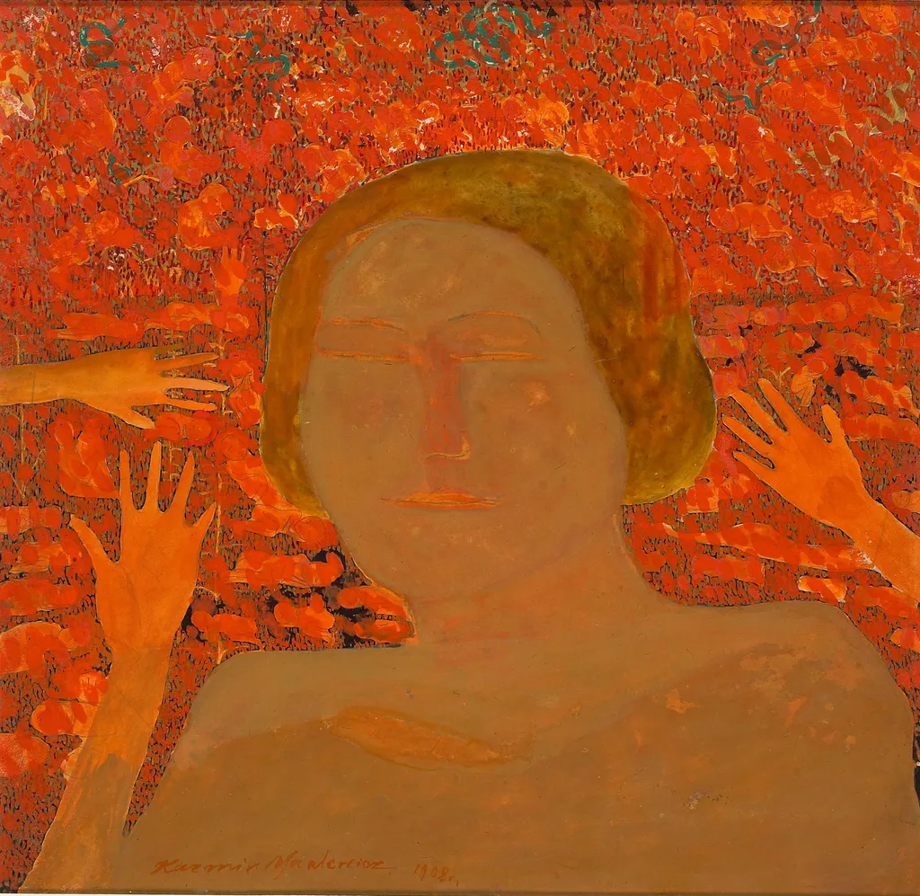 Γυναίκα στη γέννα, by Kazimir Malevich, unspecified, 1908