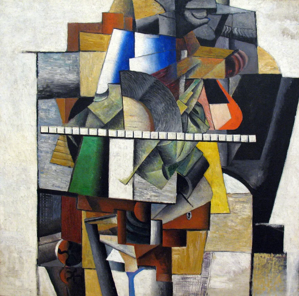 Portrait of Mikhail Matyushin, by Kazimir Malevich, oil, 1913