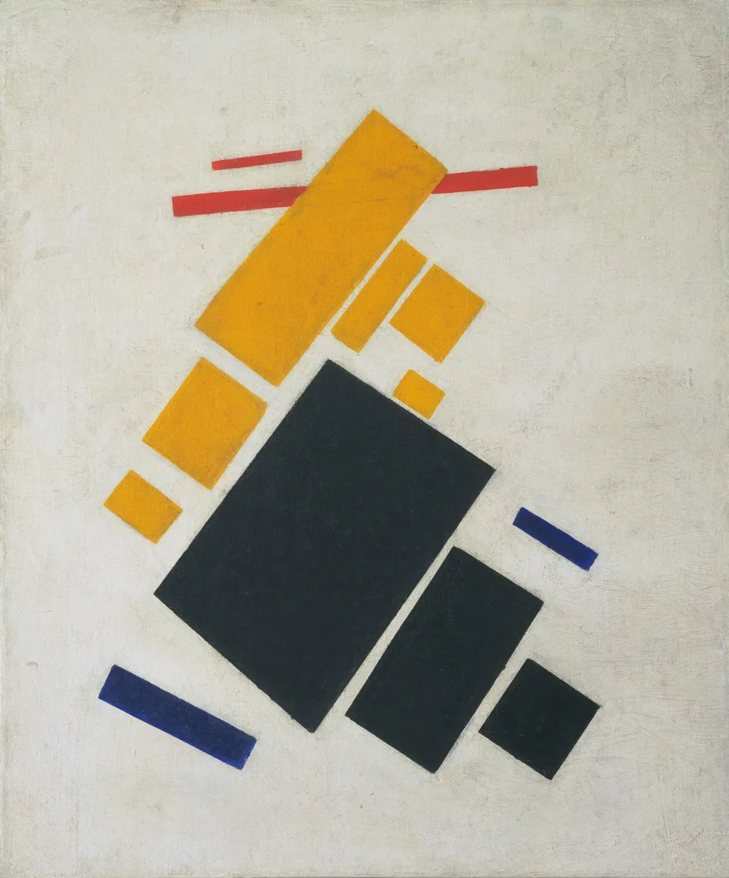 Suprematist Composition: Airplane Flying, by Kazimir Malevich, oil, 1915