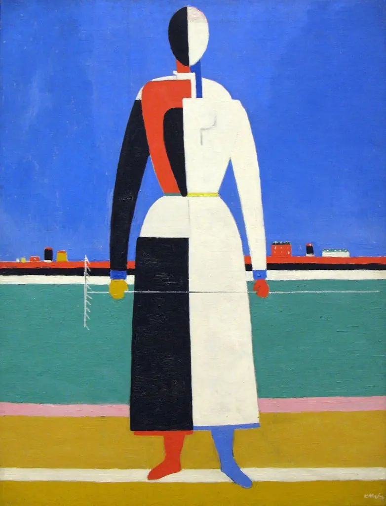 Woman with a rake, by Kazimir Malevich