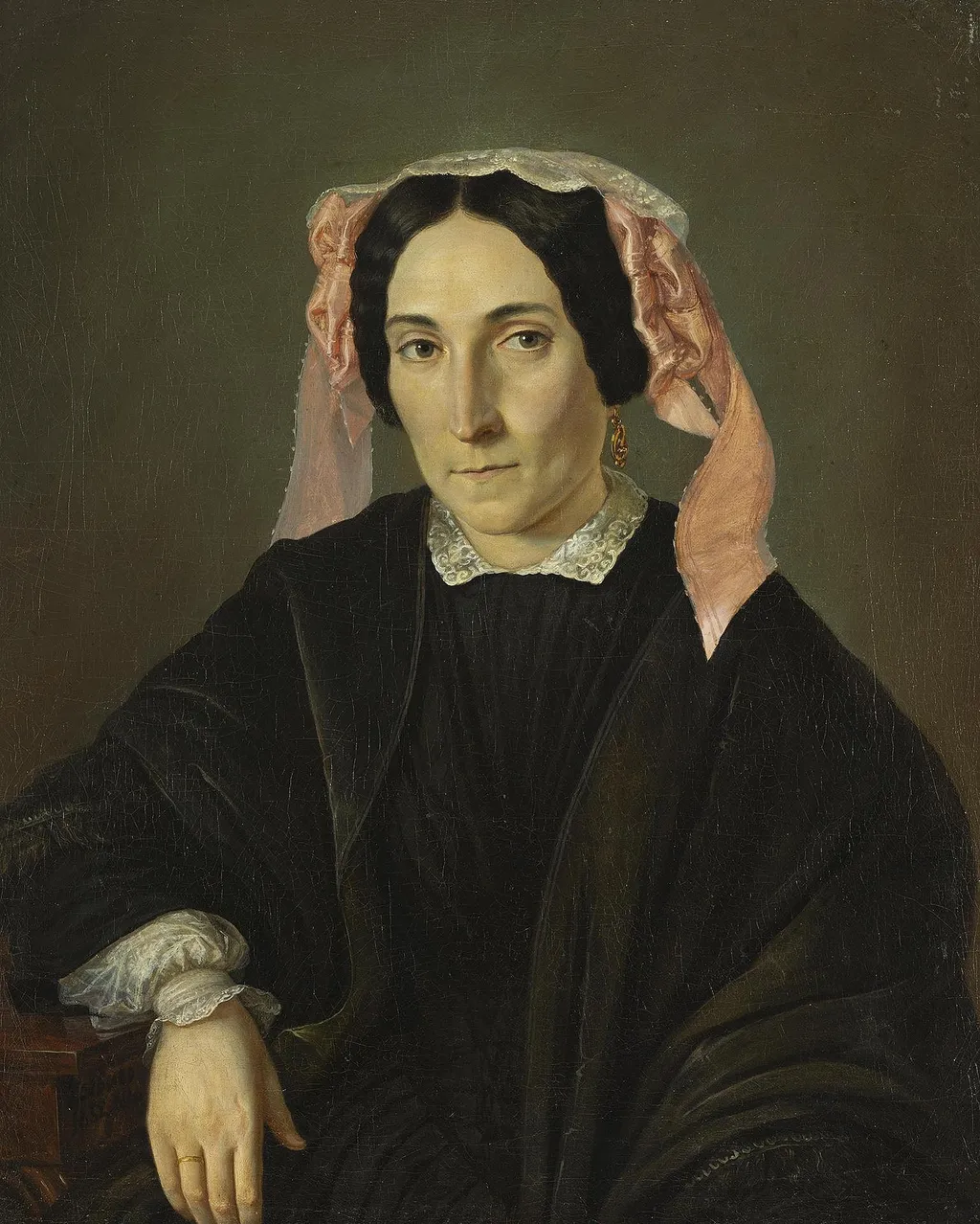 Portrait of an Unknown Woman, by Kazimir Yasevich, oil, 1852