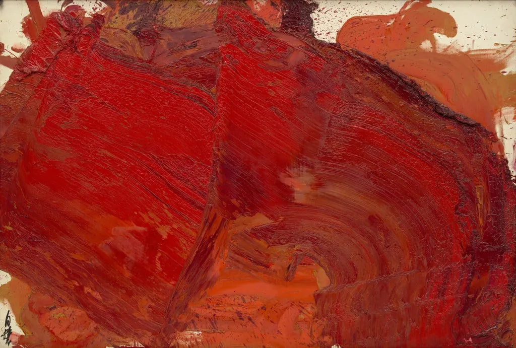 Untitled, by Kazuo Shiraga, oil, 1964