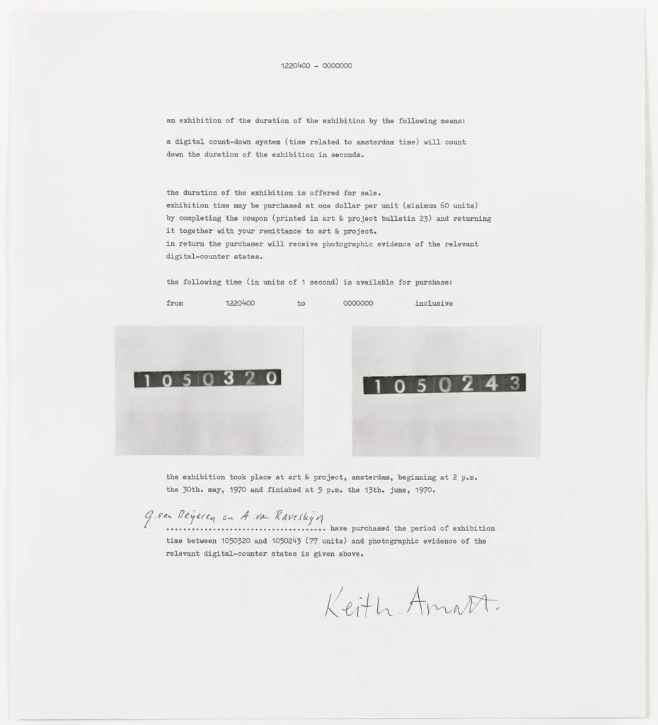 Untitled, by Keith Arnatt, ink, 1970