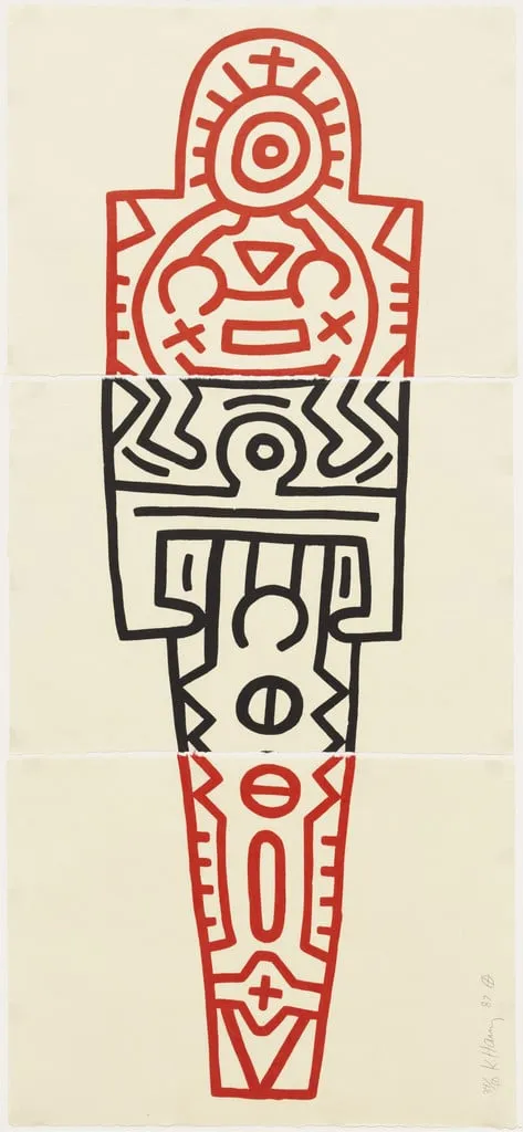 Untitled, by Keith Haring, ink, 1989