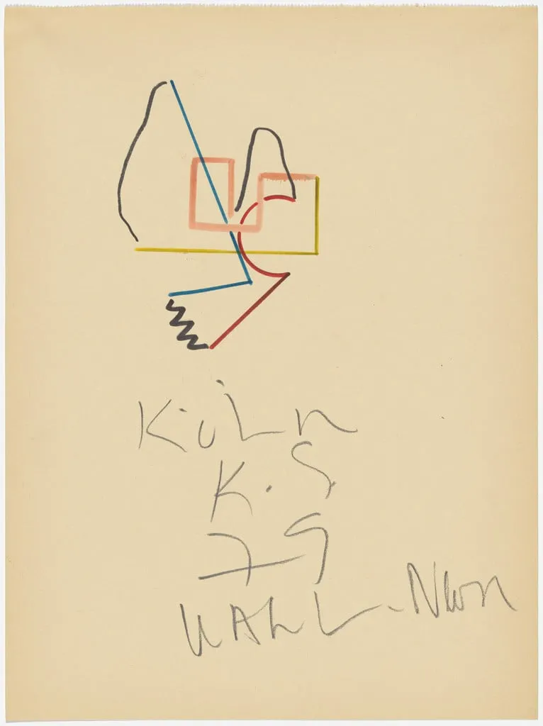 Untitled, by Keith Sonnier, graphite, 1979