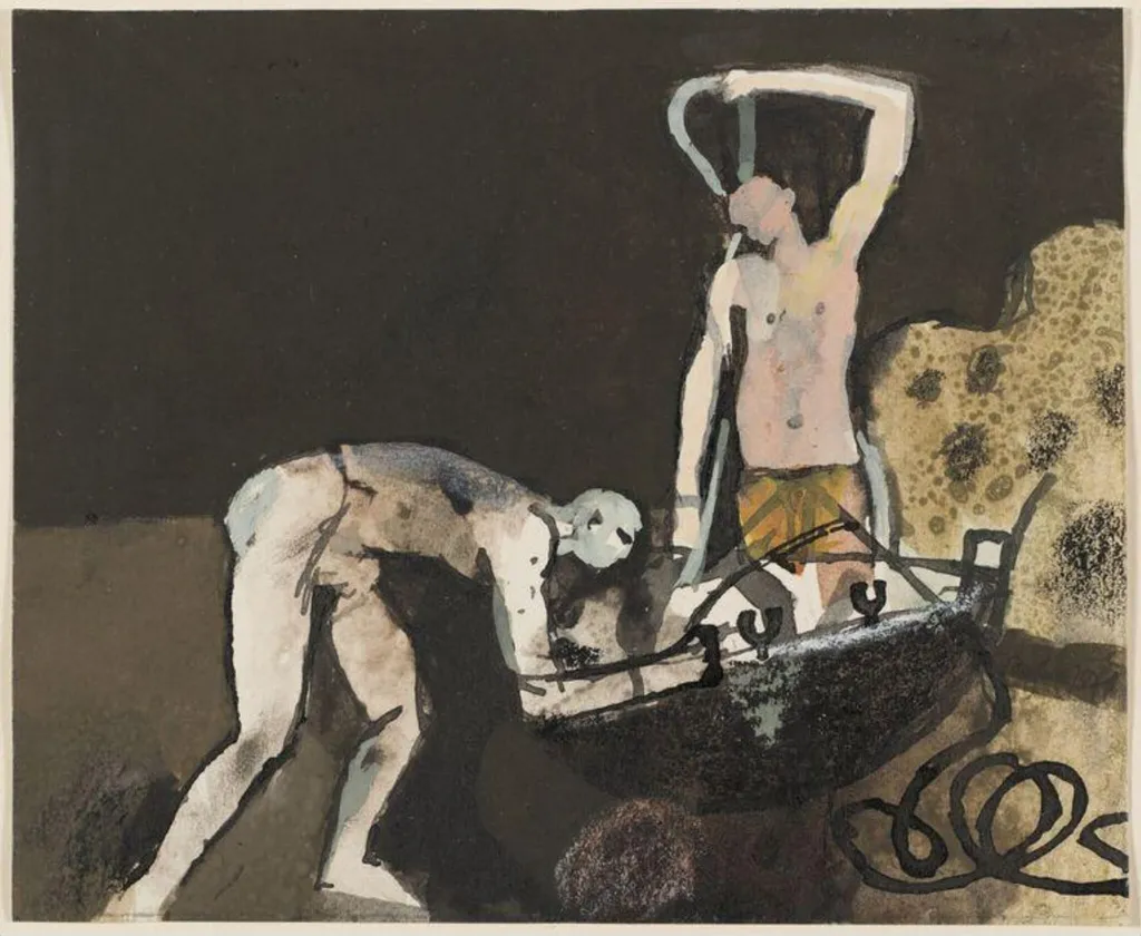 Finistère, by Keith Vaughan, watercolor, 1952