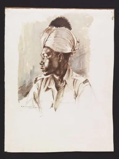 Soldier of Sudanese Camel Corps, by Kenneth George Browne Browne