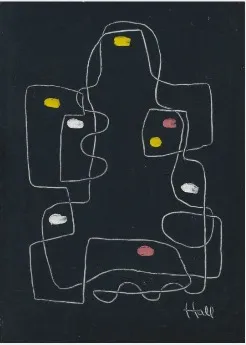 Abstract Composition in Black, by Kenneth Hall, unspecified, 1939