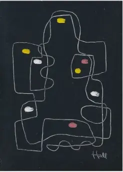 Abstract Composition in Black, by Kenneth Hall