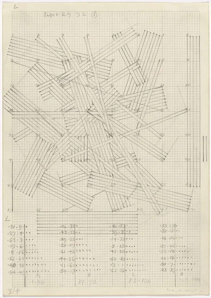 Untitled, by Kenneth Martin, graphite, 1972