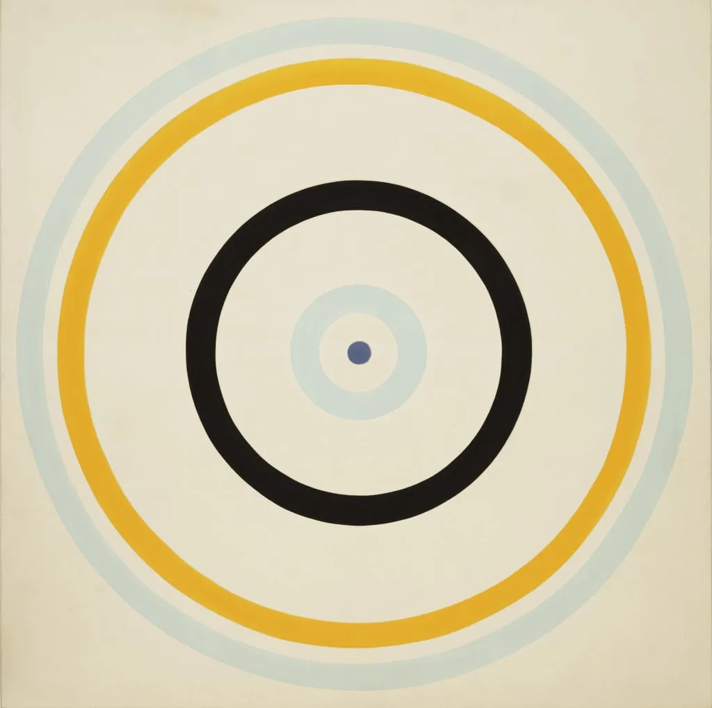 Untitled, by Kenneth Noland, acrylic, 1961
