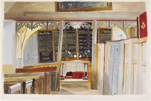 Interior, Black Chapel, North End, near Dunmow, Essex, by Kenneth Rowntree