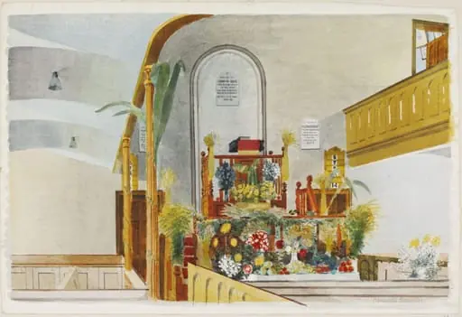 Interior of the Baptist Chapel, Clare, by Kenneth Rowntree